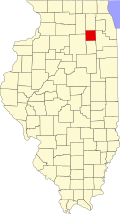 Map of Illinois highlighting Kendall County.svg