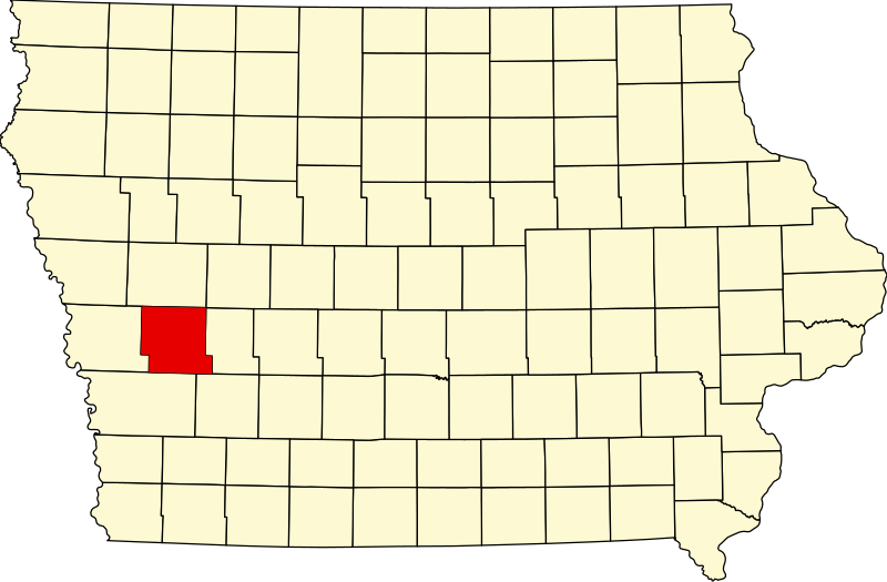 صورة:Map of Iowa highlighting Shelby County.svg