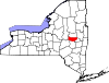 Округ Монтгомери на карте штата.