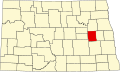 Map of North Dakota highlighting Griggs County.svg