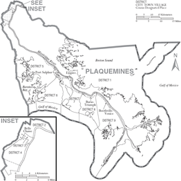 Kaart van Plaquemines Parish