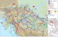 Map of invasion of Yugoslavia - Northwestern section map