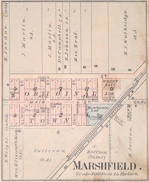 File:Marshfield Indiana map from 1877 atlas.png