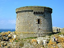 A martello tower of the early 19th century on the Irish coast Martello Tower on Ireland Eye - geograph.org.uk - 918483.jpg