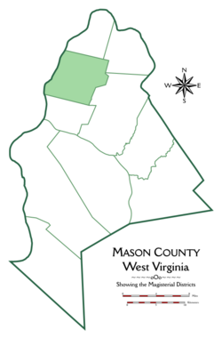 Umístění okresu Robinson v Mason County