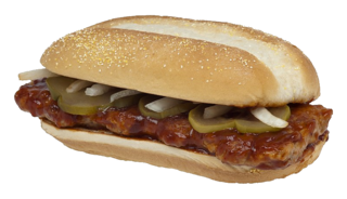 <span class="mw-page-title-main">McRib</span> Barbecue pork sandwich sold by McDonalds