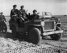 A Willys MB vehicle of the Israeli Military Police Corps in the 1948 Arab–Israeli War.