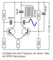 Транзисторен генератор с работна честота 1 MHz
