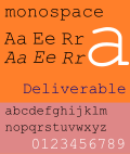 Thumbnail for Monospace (typeface)