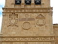 Español: Detalle de la torre plateresca de la iglesia de Nuestra Señora de la Asunción (Morón de Almazán, Soria).