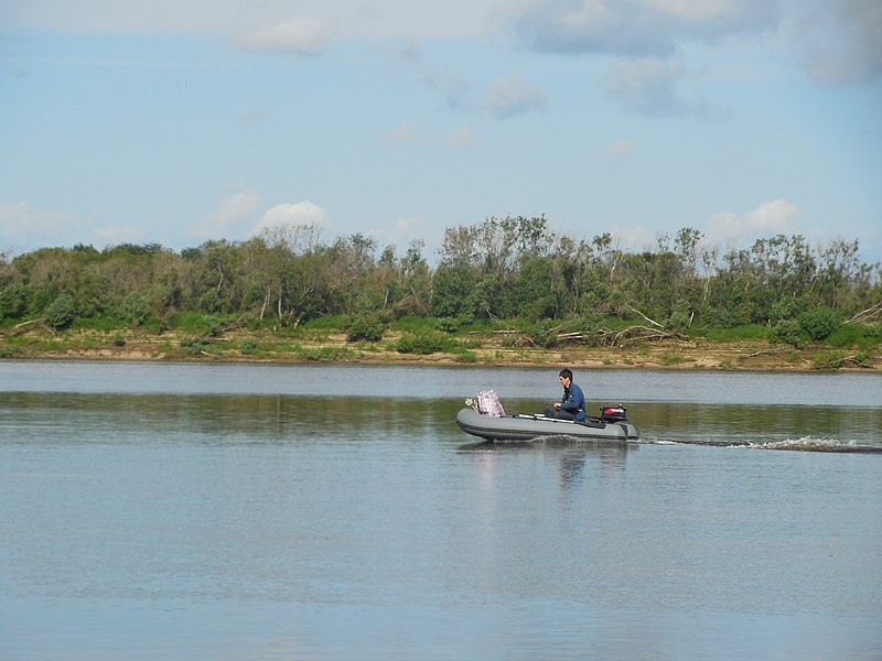 File:Motorboat by Verkhnaya Dvina, Kotlas - Toima - panoramio (177).jpg