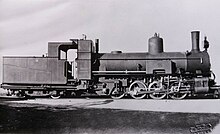 Werksfoto einer Mh (Lokomotive 1 – 4. 5 und 6 wurden mit Kobelschornstein ausgeliefert).