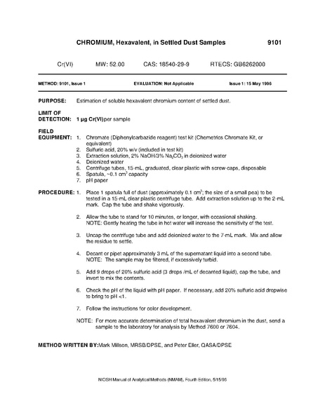 File:NIOSH Manual of Analytical Methods - 9101.pdf - Wikisource ...