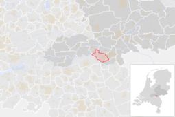 Locatie van de gemeente Wijchen (gemeentegrenzen CBS 2016)