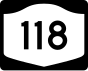 New York State Route 118 Markierung