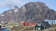 Nasaasaaq (784 m (2,572 ft)) is the highest mountain in the vicinity of Sisimiut, towering over the town from the southeast. Nasaasaaq.jpg