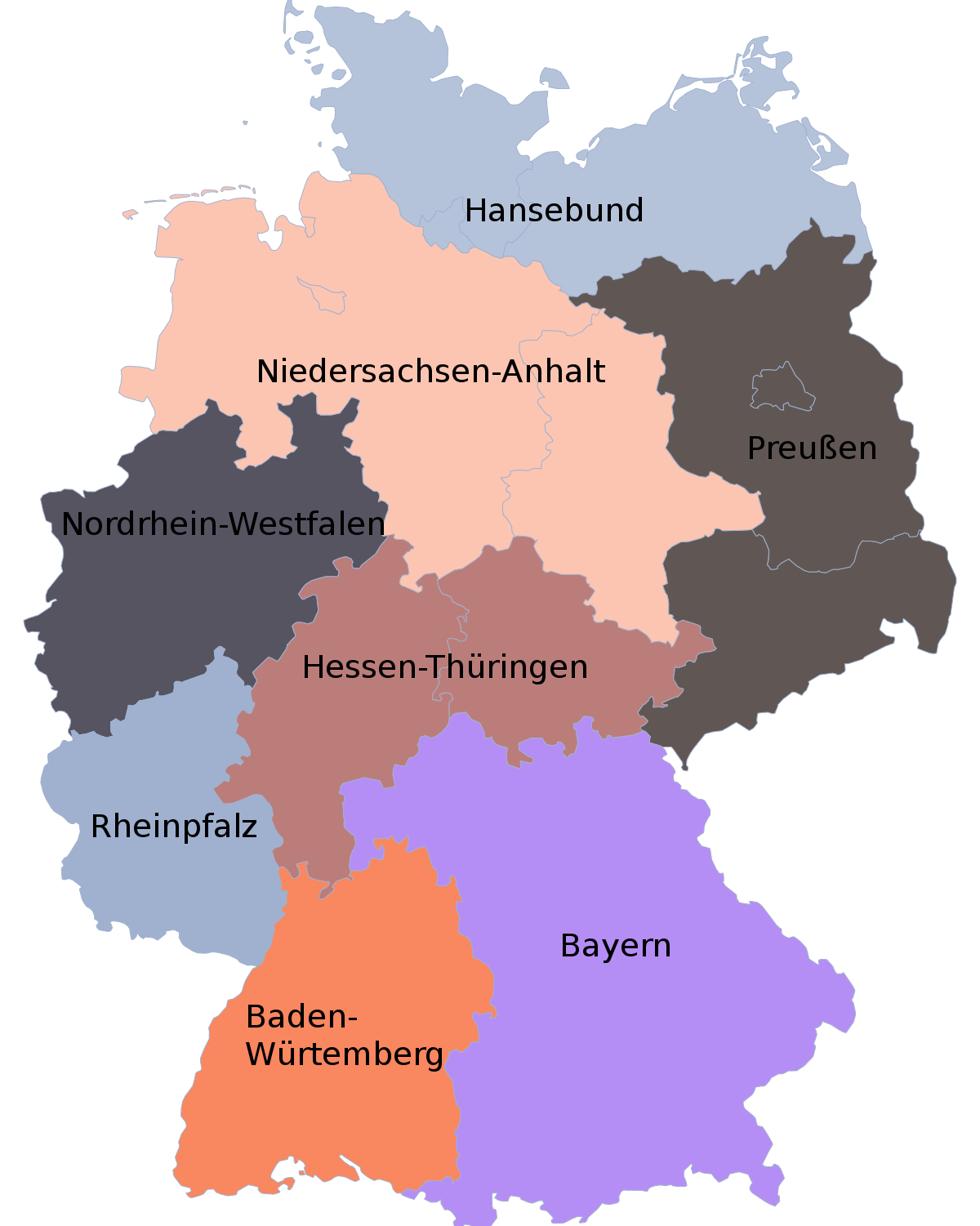 Название какой немецкой провинции. Карта Германии с 16 федеральными землями. 16 Федеральных земель Германии и их столицы. Карта Германии 16 земель. Федеральные земли ФРГ карта.