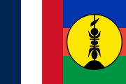 Uutta-Kaledoniaa FIFA:ssa kuvaamaan käytetty lippu.