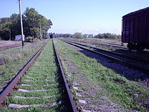 Между вокзалом и южной горловиной станции. Вид в северном направлении. 2006 год