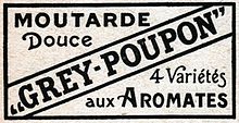 An advertisement for Grey Poupon mustard, from L'Illustration newspaper, January 1918 No 3905 Cover-inside, Grey Poupon.jpg