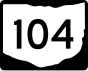 State Route 104 marker