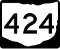 Маркер State Route 424 