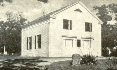 "Old Indian Meeting House" built in 1684 in Mashpee, Massachusetts, the oldest Indian church building in the United States