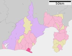Location of Omaezaki in Shizuoka Prefecture
