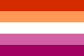Bandiera lesbica a 5 strisce