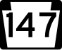 Pennsylvania Route 147 işaretçisi