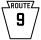 Pennsylvania Route 9 marker