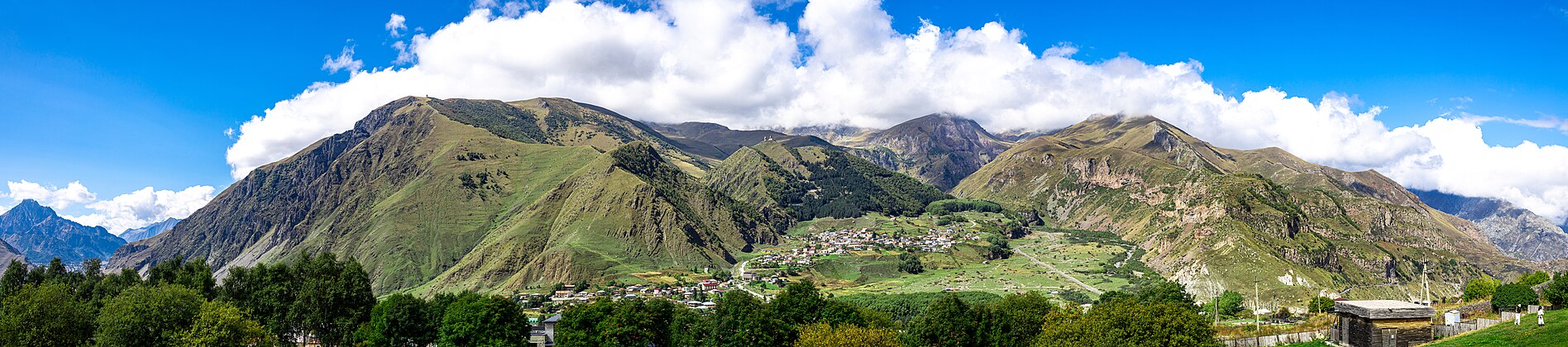 Panoramic View of Stepantsminda