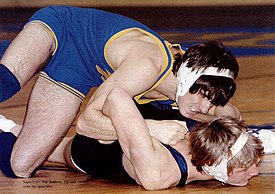 During the 20th century, folkstyle wrestling emerged as the most popular form of amateur wrestling in the United States, especially in regional hotbed wrestling areas of the Midwest, Mid-Atlantic and Southwest. PatSantoroPitt.jpg
