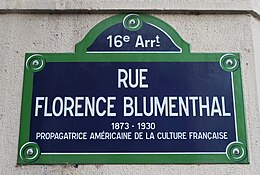 Illustratieve afbeelding van het artikel Rue Florence-Blumenthal