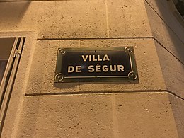 A Villa de Ségur cikk illusztráló képe