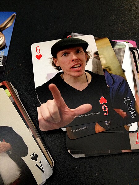 File:Playing card with image of Johannes Grenzfurthner.jpg