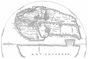 World according to Pomponius Mela, a Roman geographer. Pomponius Mela's Map of the World.png