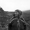 Portrett av Margrethe Johansdtr. Pulk, (f. Eira), 1954 - Norsk folkemuseum - NF.05328-010.jpg