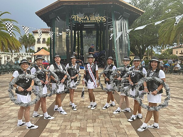 One of multiple baton twirling groups in The Villages, the Prime Time Twirlers.