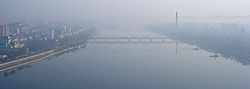 река в Пхеньяне