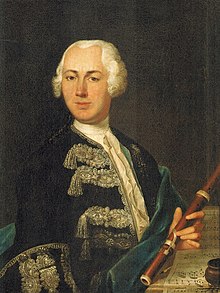 Portrait of Johann Joachim Quantz by Johann Friedrich Gerhard, 1735 Quantz by Gerhard.jpg