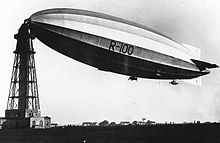 The R100 moored near Quebec in Canada, 1930