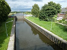 Krapphofschleuse, Blick Richtung Schleusengraben