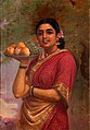 Lady with fruit-tray