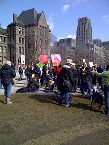 Rally in front of the Ontario Legislative Building in Toronto supporting repeal of breed-specific legislation in Ontario Rally at the Legislature February 2012.jpg