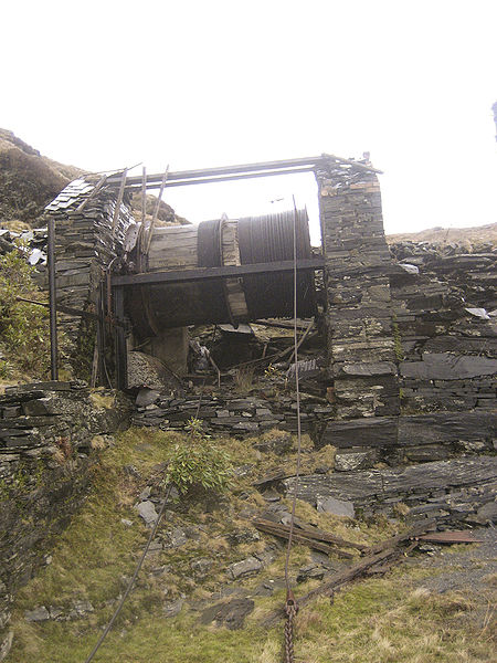 The remains of the winding house at the head of the Rhiwbach Tramway No. 2 incline, 2007