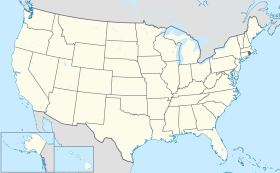Karta SAD-a s istaknutom saveznom državom Rhode Island
