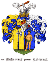 Coat of arms of the von Riesenkampff-Dehekampf