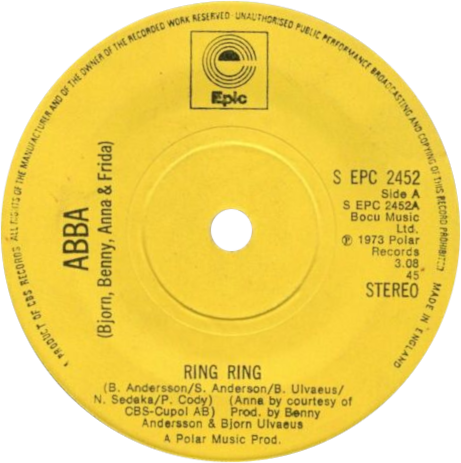 Ofbyld:Ring ring by ABBA UK single side-A (copy 1).webp