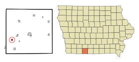 Ringgold County Iowa Incorporated and Unincorporated areas Maloy Highlighted.svg
